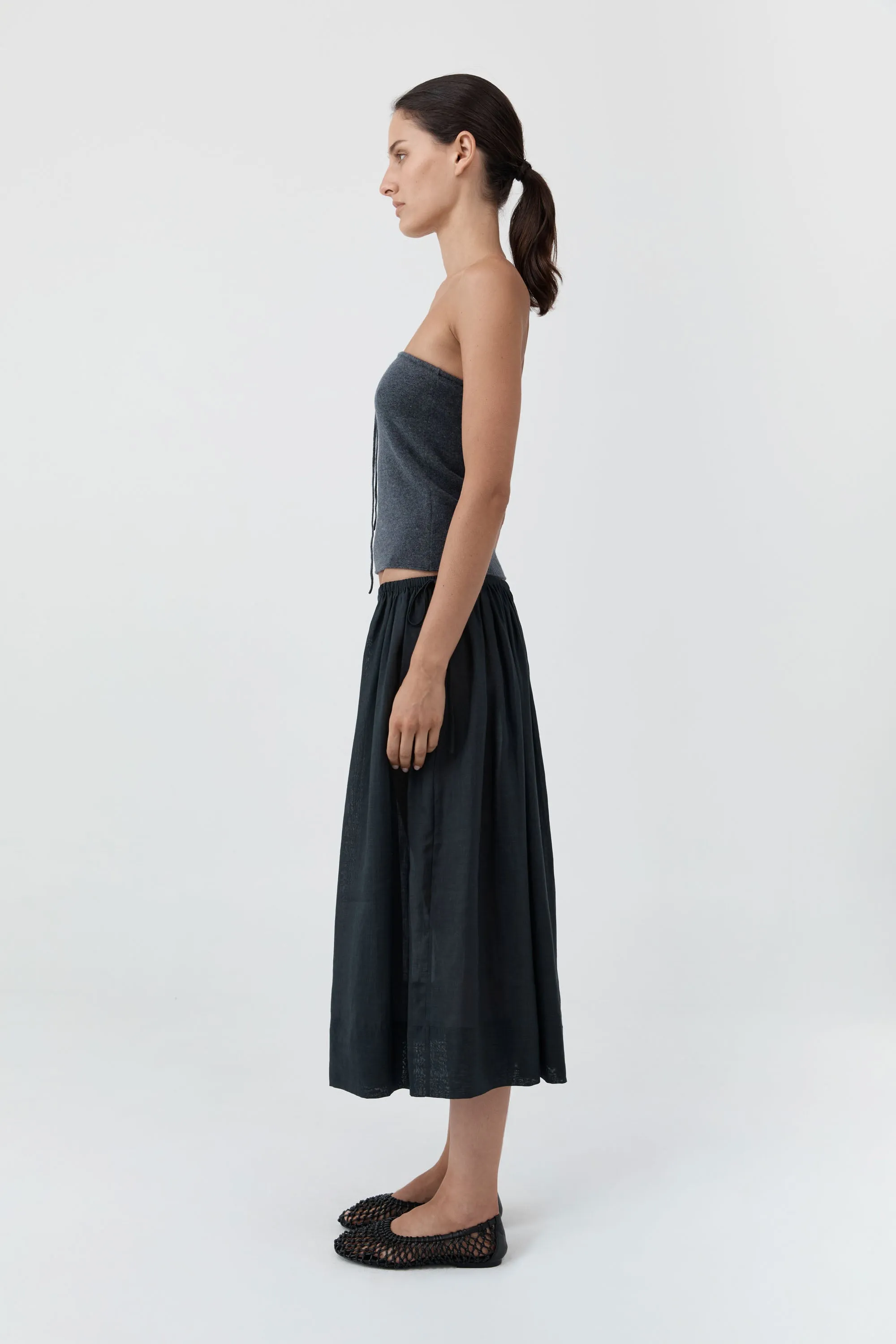 Transparent Midi Skirt - Black sold by St. Agni product image thumbnail 3