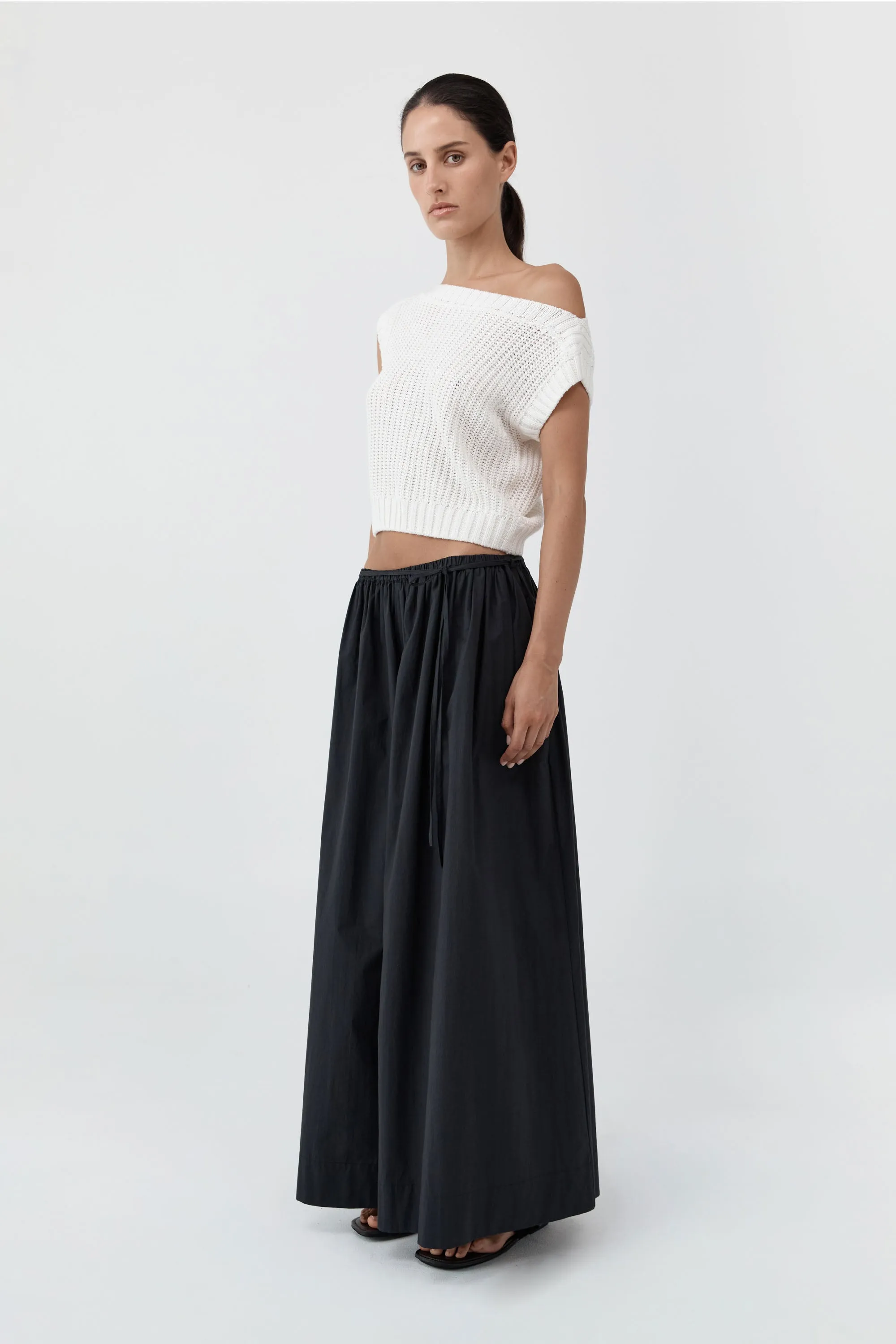 Cotton Hybrid Wide Leg Pants - Black sold by St. Agni product image thumbnail 5