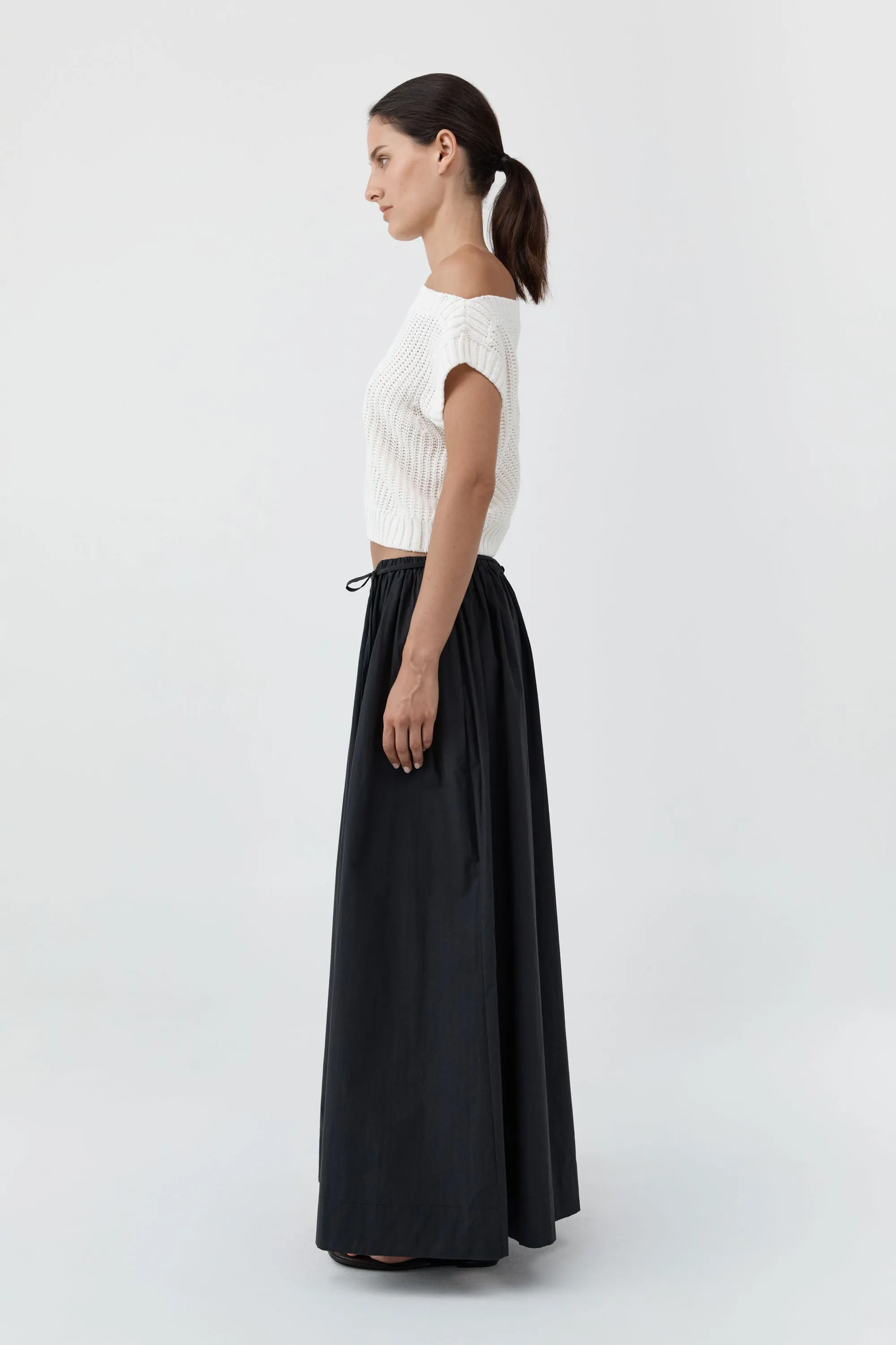 Cotton Hybrid Wide Leg Pants - Black sold by St. Agni product image thumbnail 3