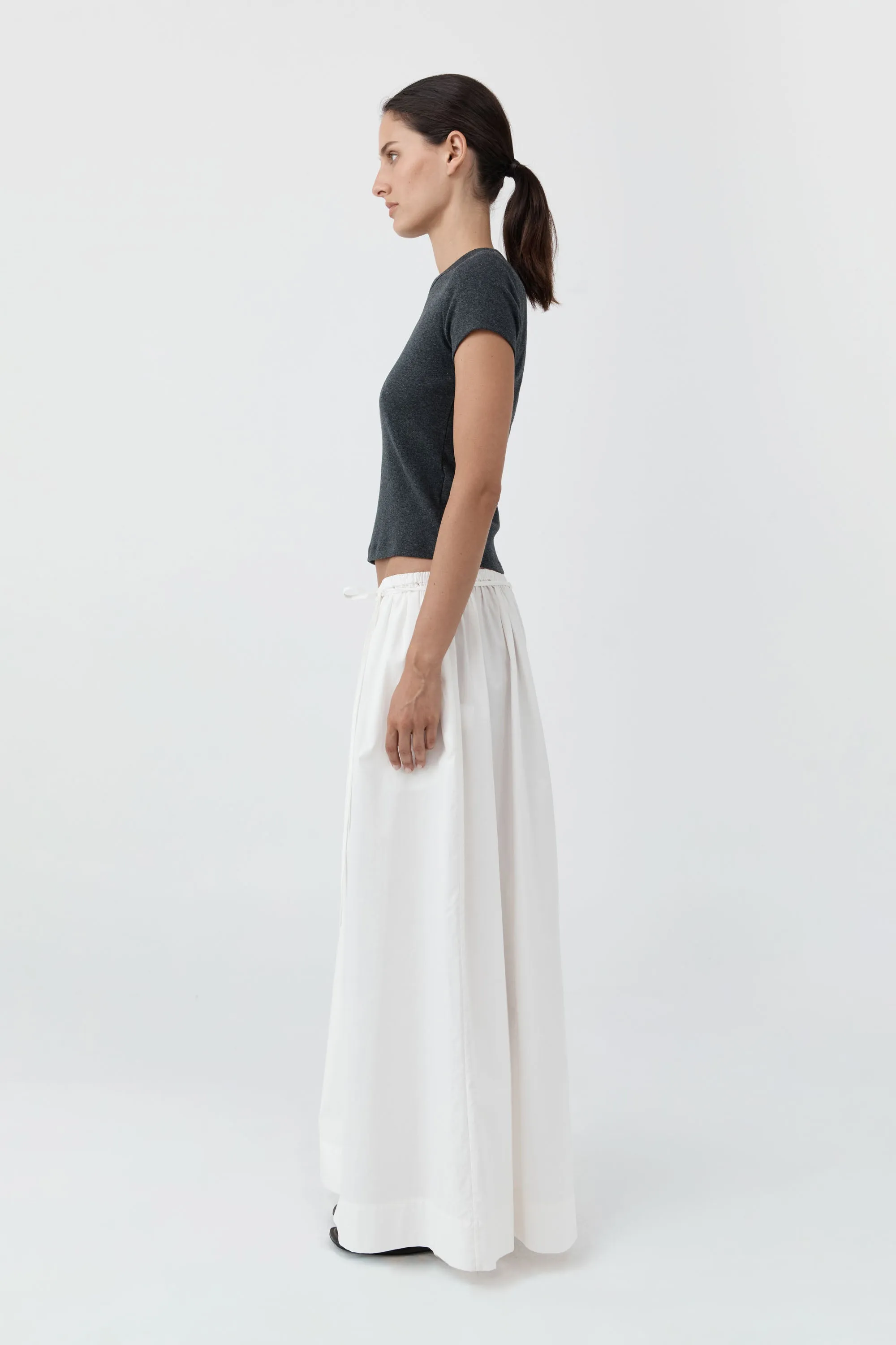 Cotton Hybrid Wide Leg Pants - Off White sold by St. Agni product image thumbnail 3