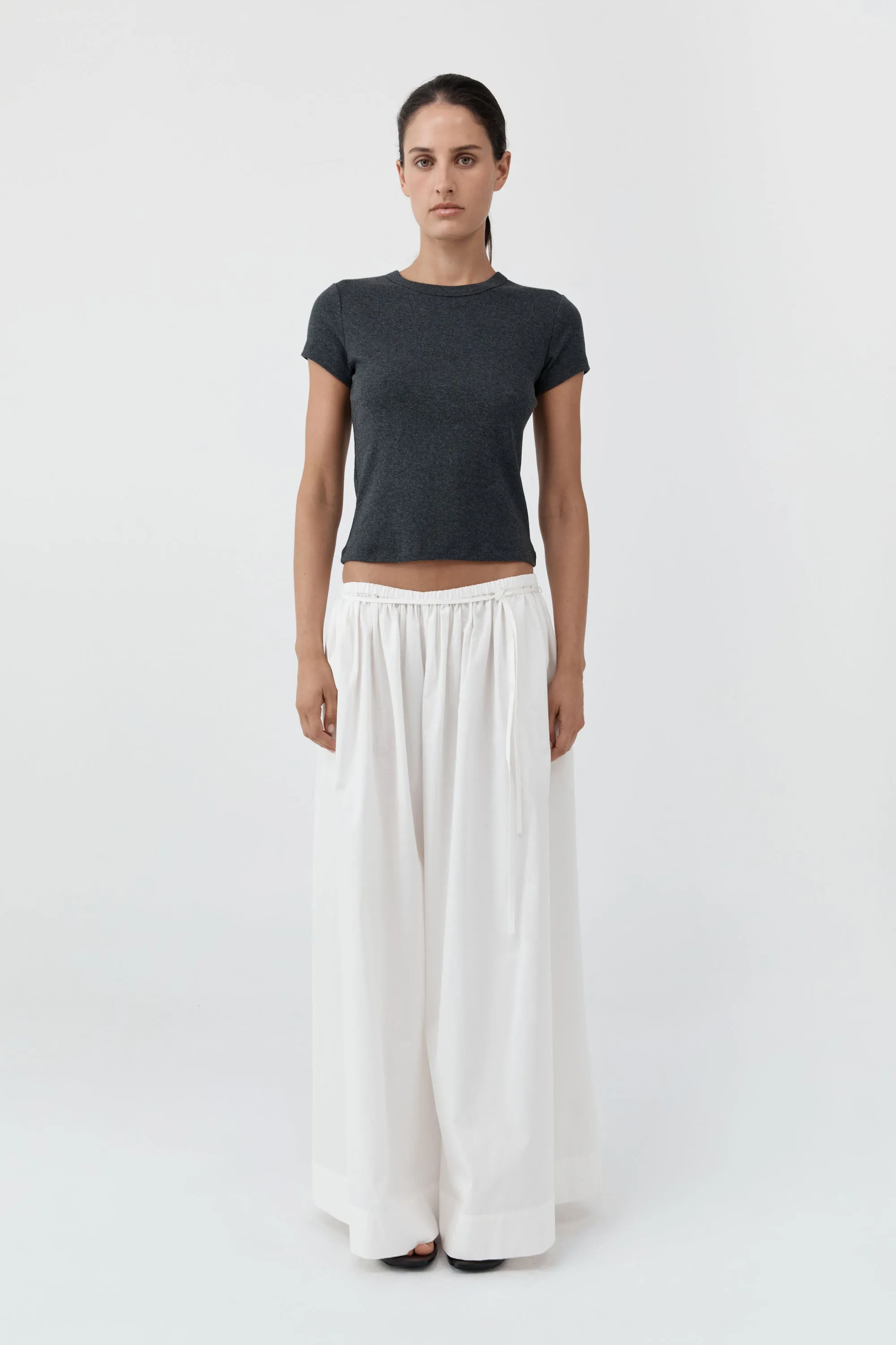 Cotton Hybrid Wide Leg Pants - Off White sold by St. Agni product image thumbnail 5