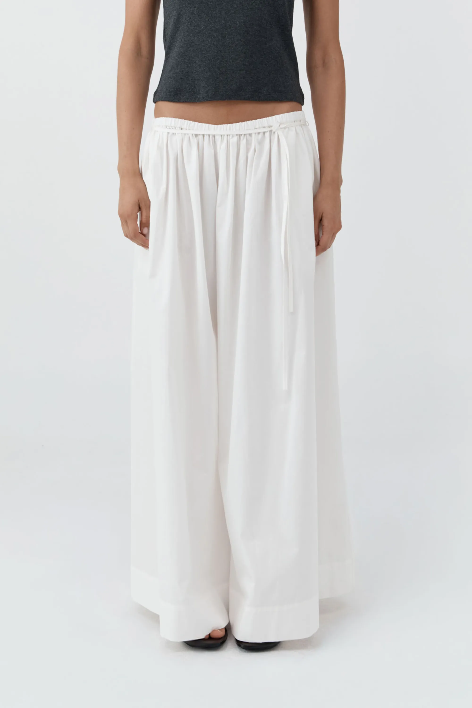 Cotton Hybrid Wide Leg Pants - Off White sold by St. Agni product image thumbnail 2