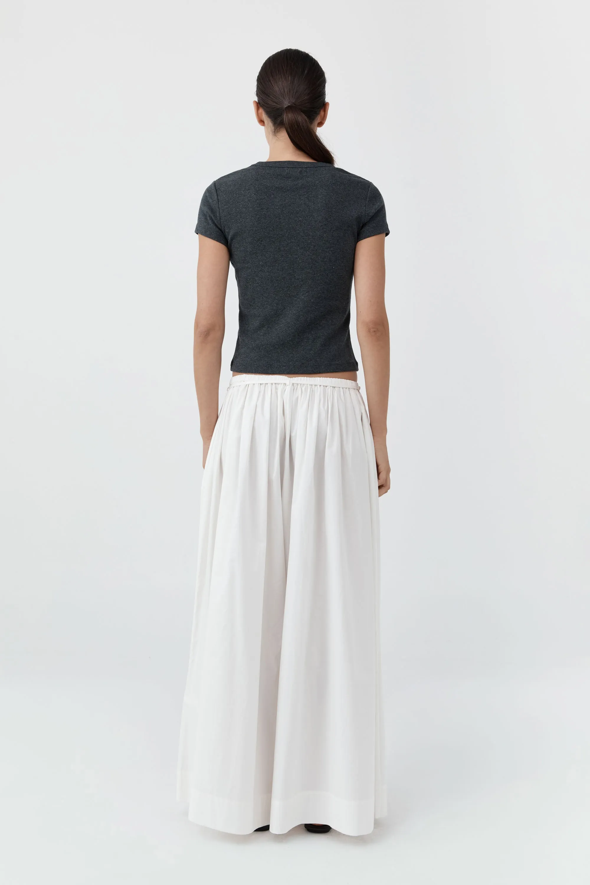 Cotton Hybrid Wide Leg Pants - Off White sold by St. Agni product image thumbnail 4