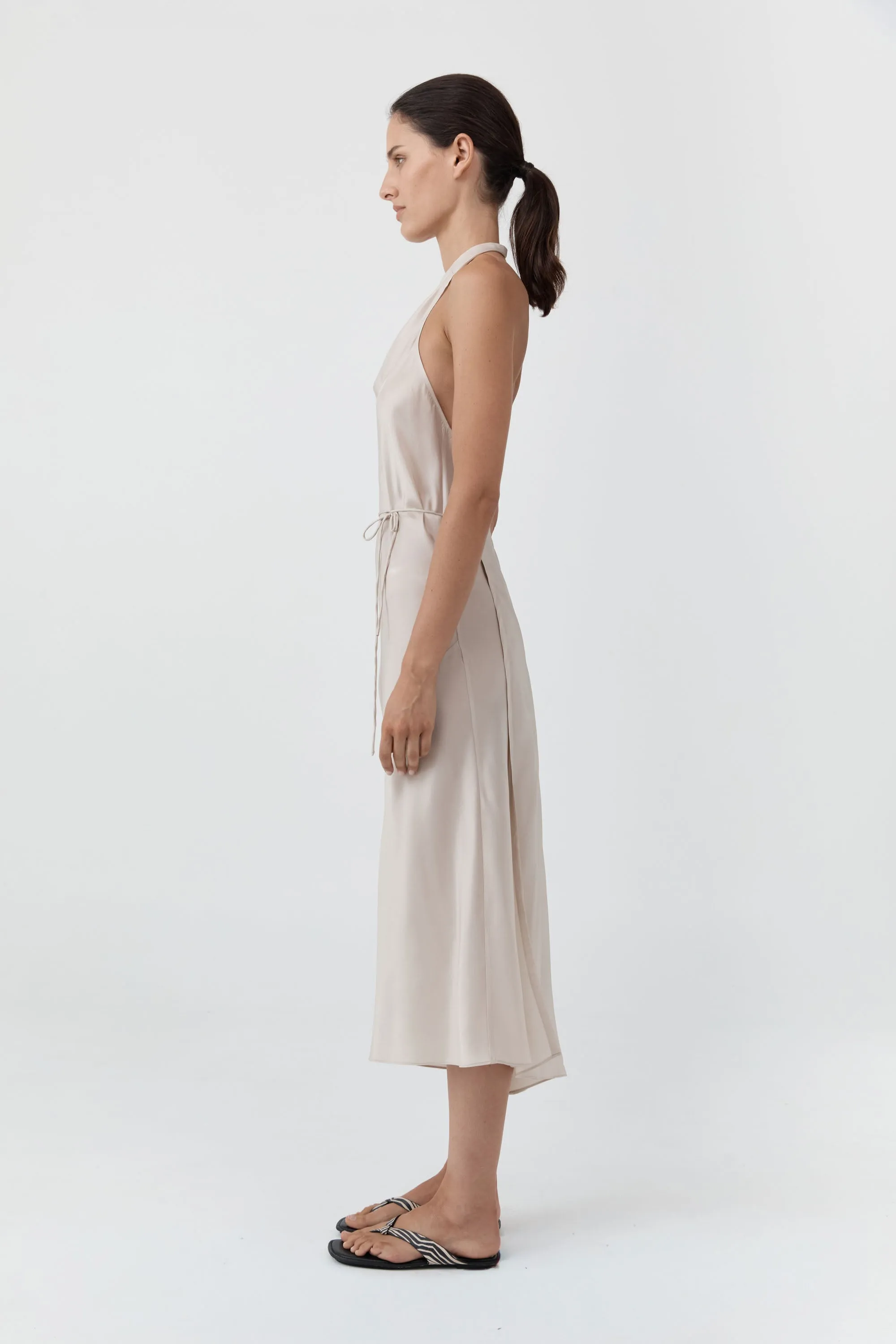 Silk Wrap Dress - Soft Ash sold by St. Agni product image thumbnail 3