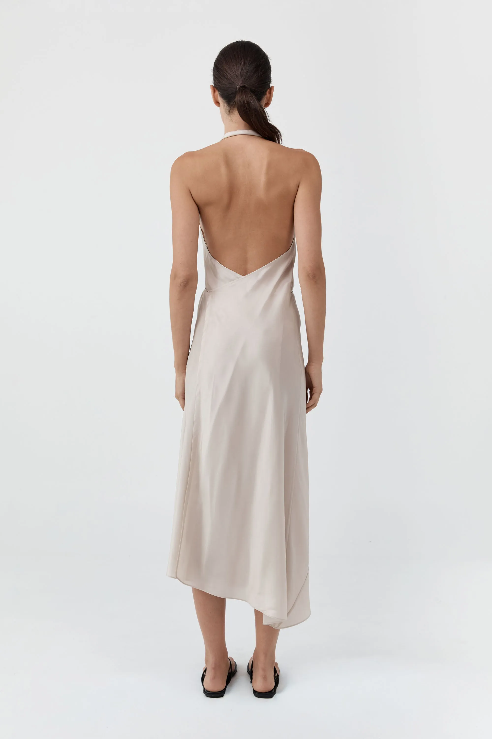 Silk Wrap Dress - Soft Ash sold by St. Agni product image thumbnail 4