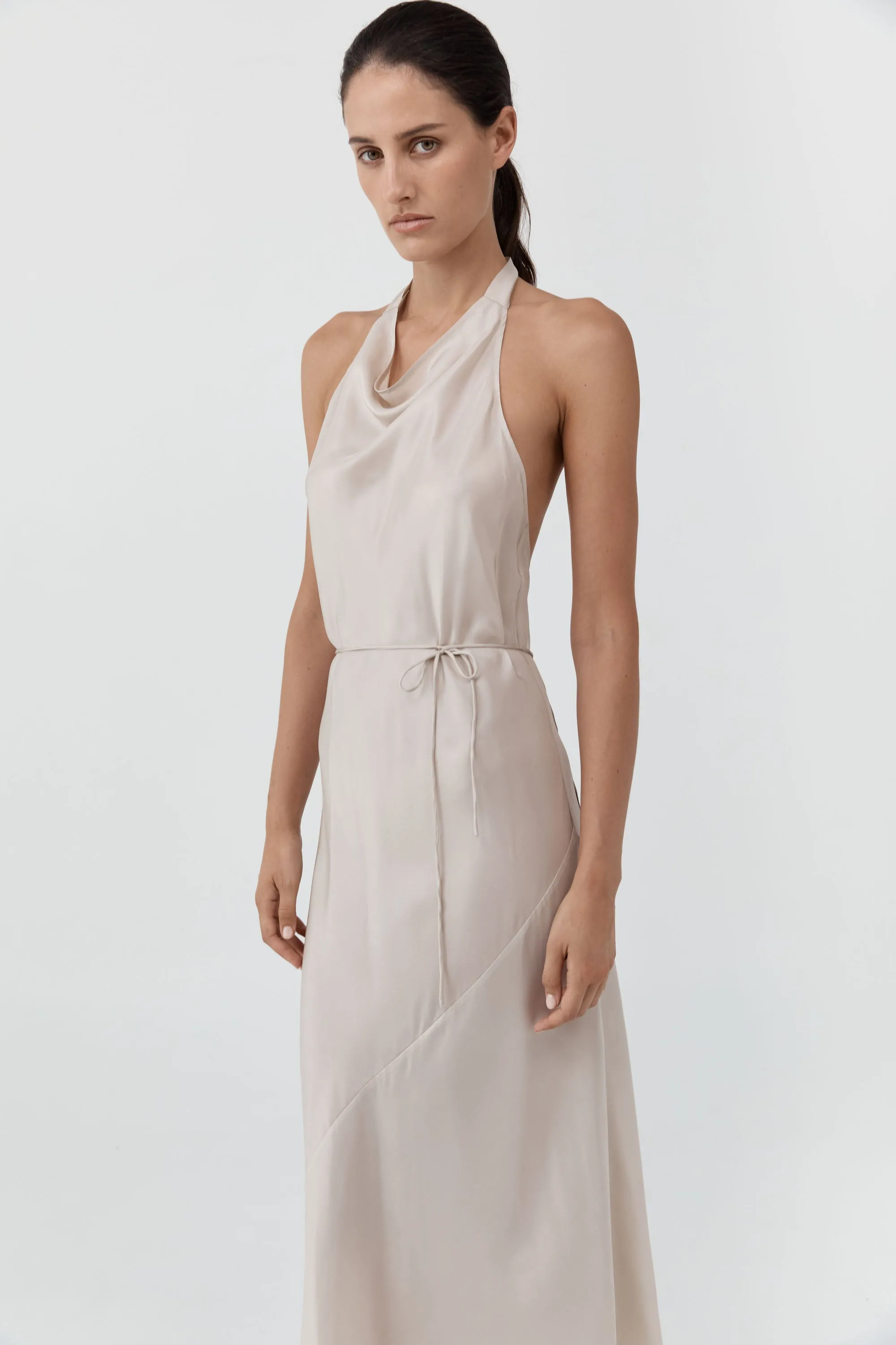 Silk Wrap Dress - Soft Ash sold by St. Agni product image thumbnail 2