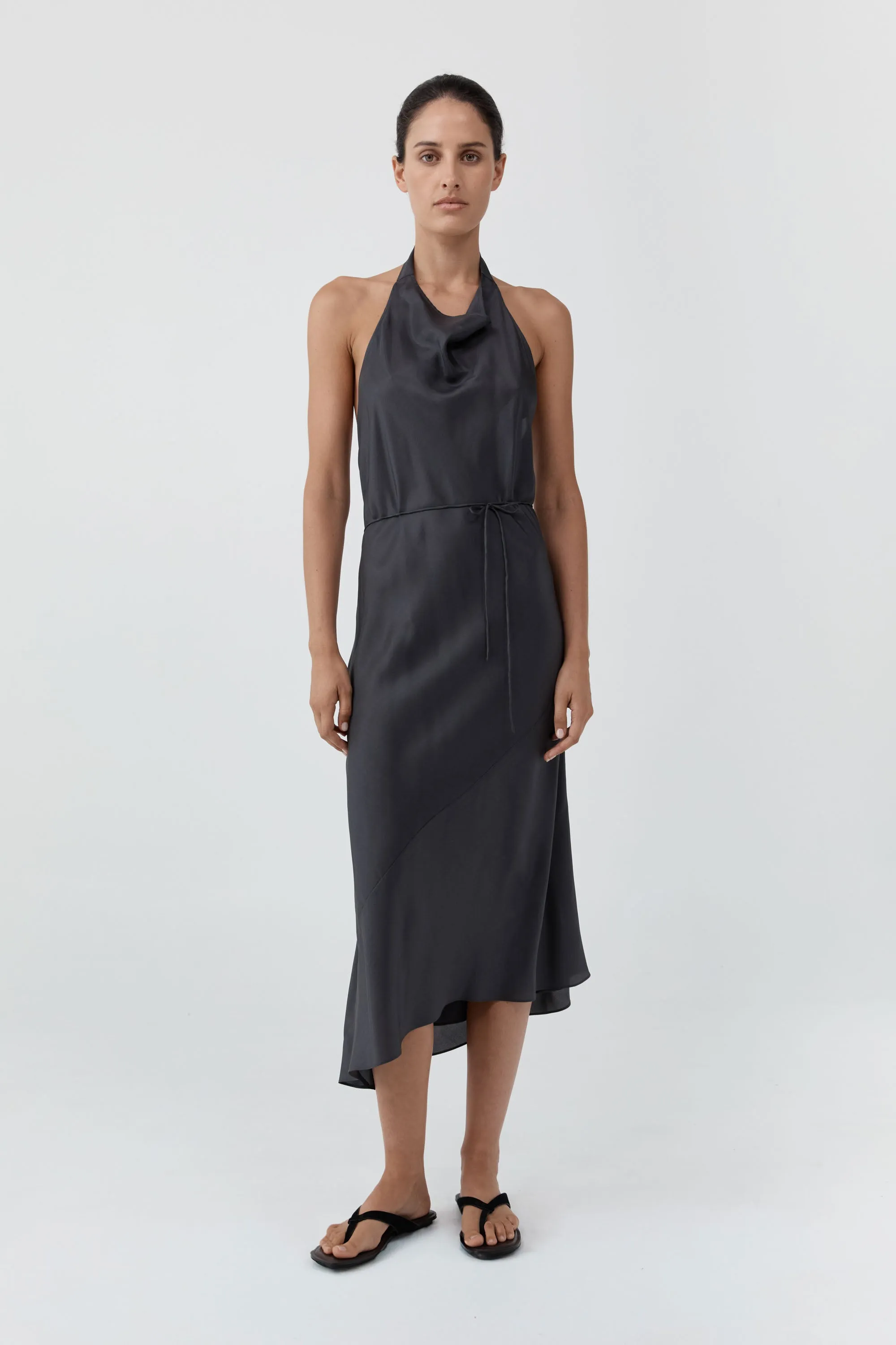 Silk Wrap Dress - Washed Black sold by St. Agni product image thumbnail 3