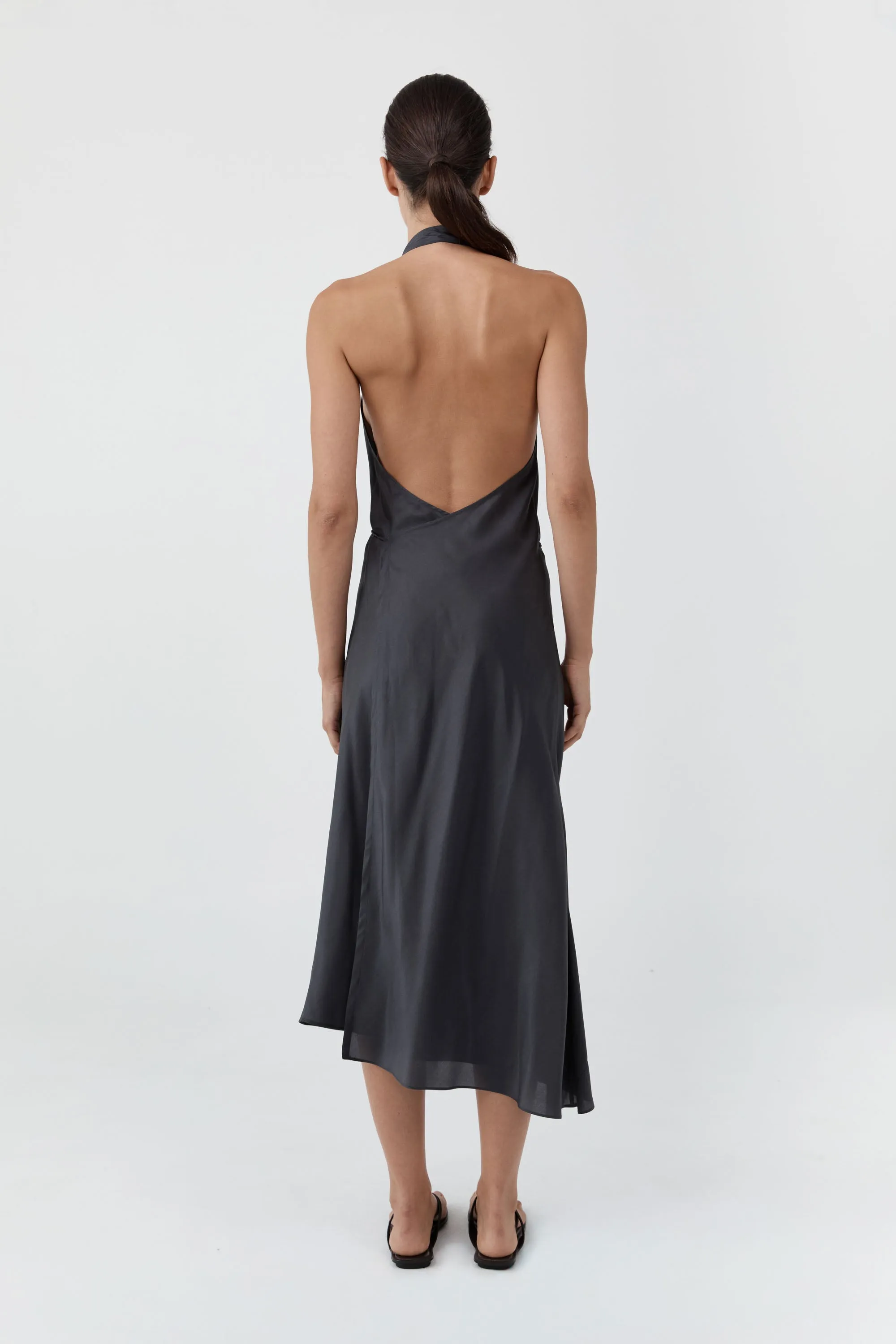 Silk Wrap Dress - Washed Black sold by St. Agni product image thumbnail 4