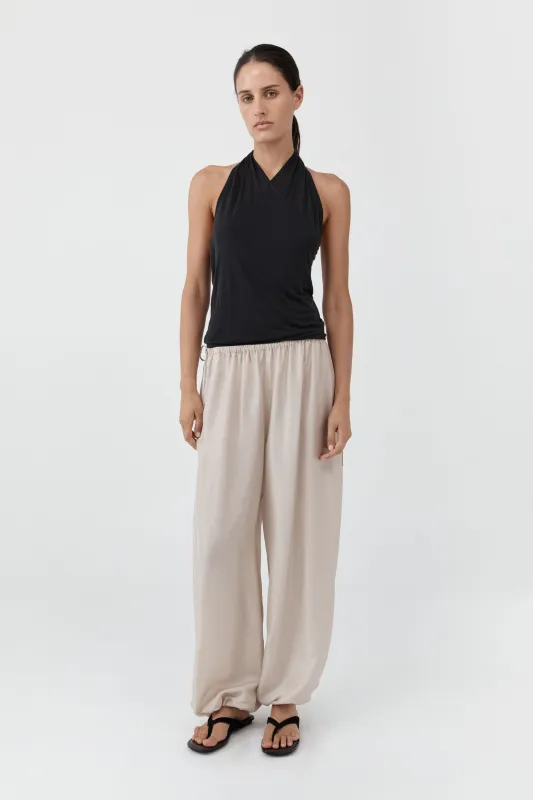 Silk Adjustable Balloon Pants - Soft Ash made by St. Agni