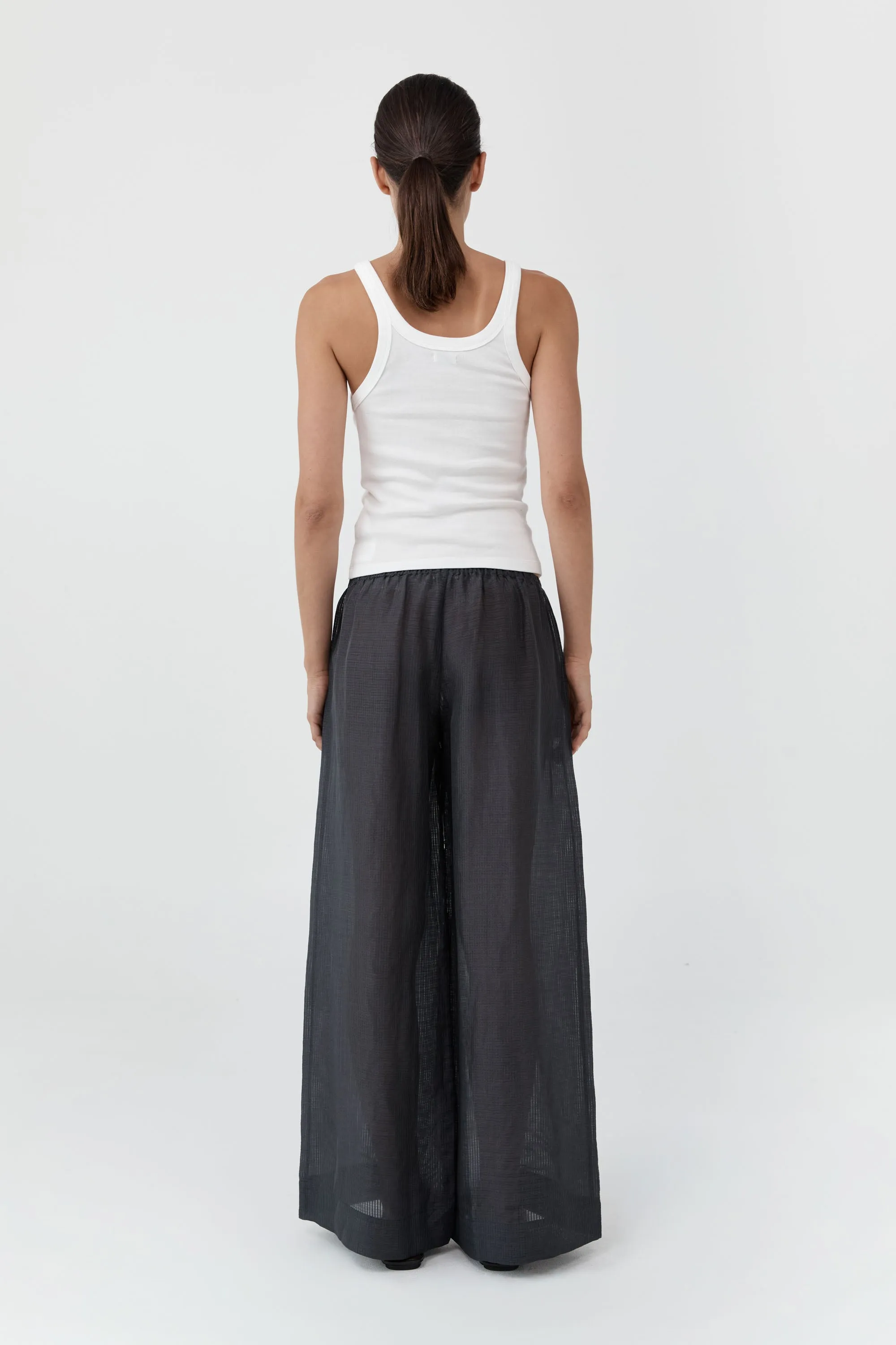 Woven Check Relaxed Pants - Iron Glaze sold by St. Agni product image thumbnail 4
