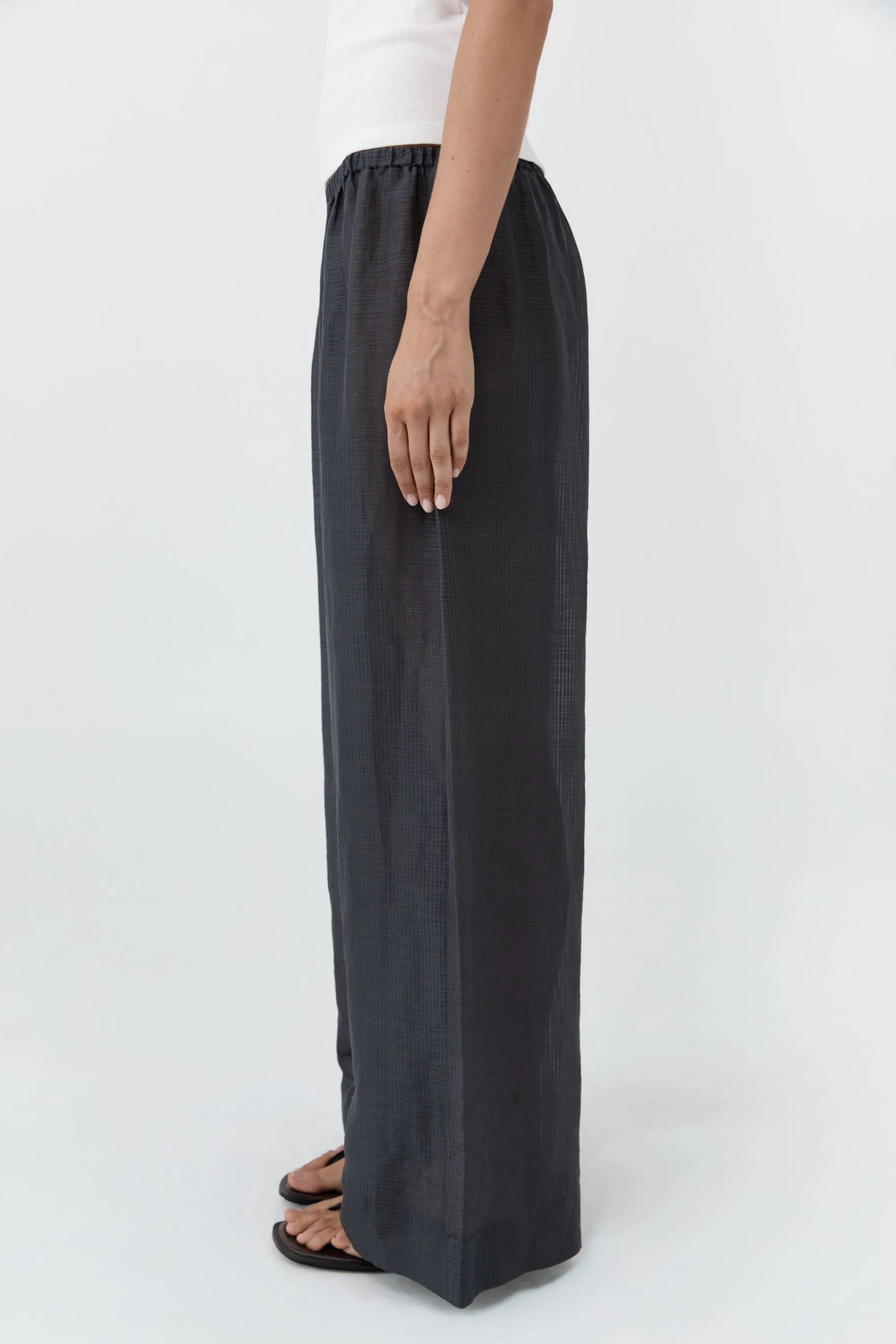 Woven Check Relaxed Pants - Iron Glaze sold by St. Agni product image thumbnail 5
