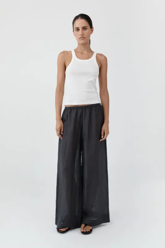 Woven Check Relaxed Pants - Iron Glaze made by St. Agni