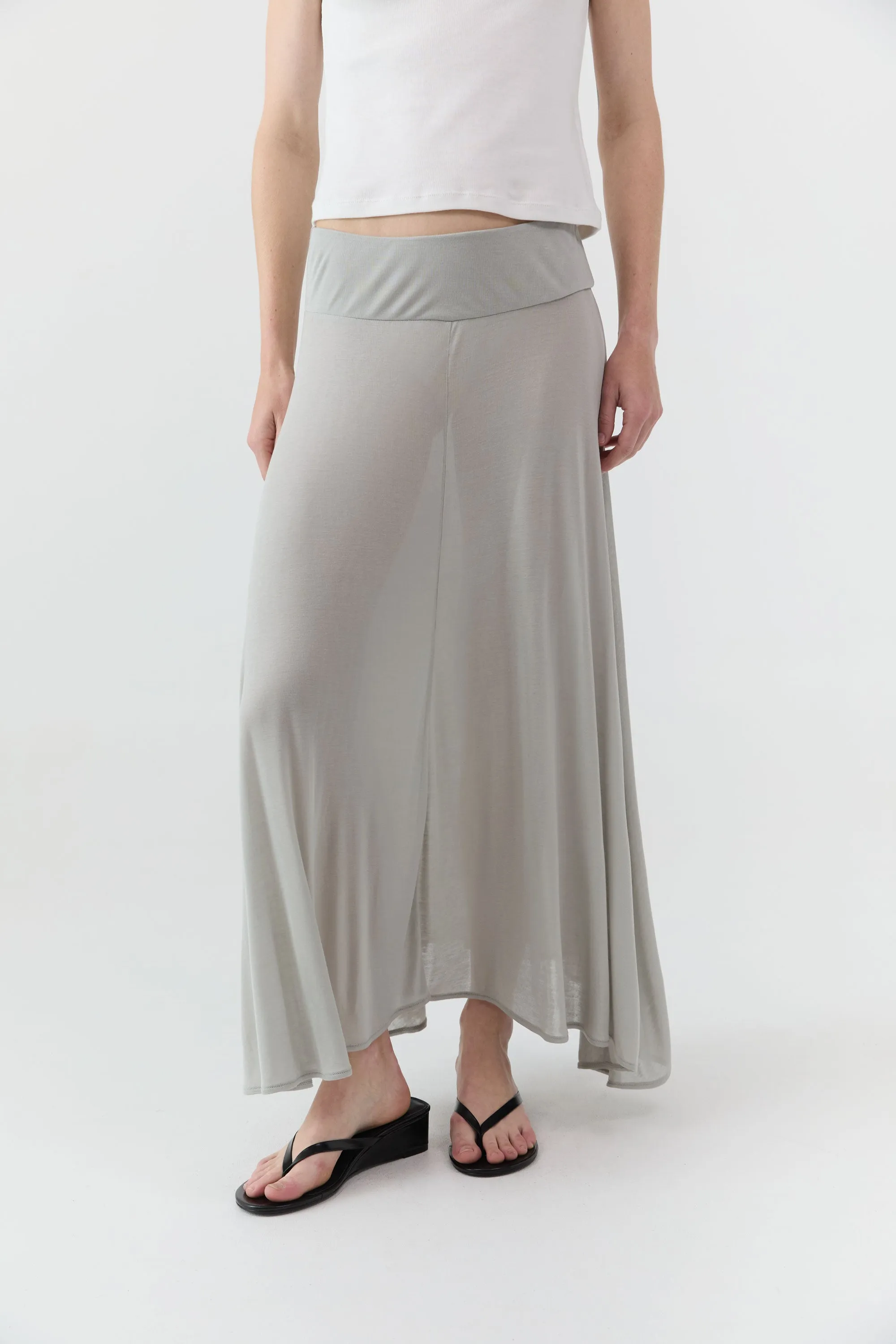 Fluid Jersey Skirt - Soft Ash sold by St. Agni product image thumbnail 2