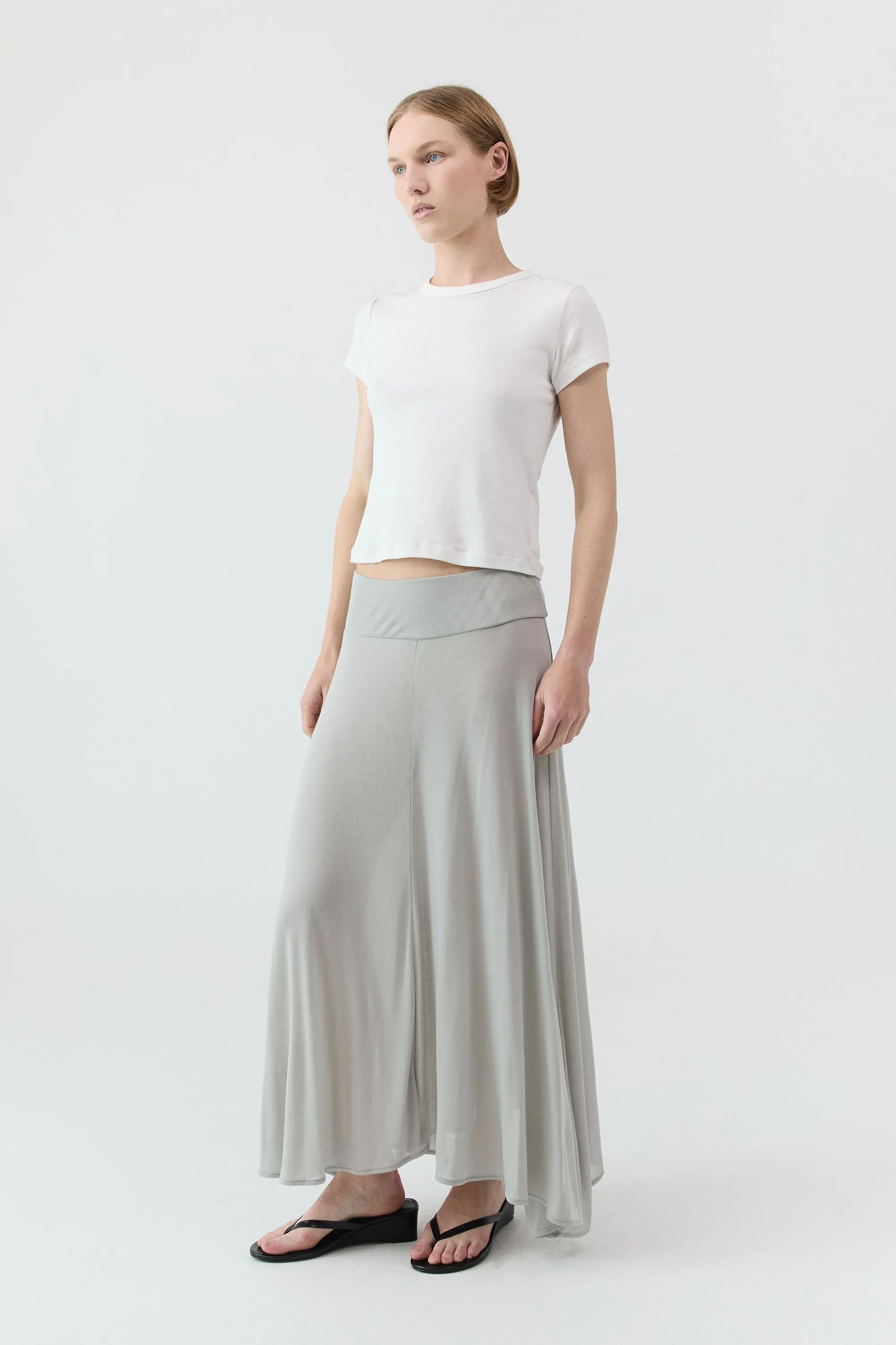 Fluid Jersey Skirt - Soft Ash sold by St. Agni product image thumbnail 3