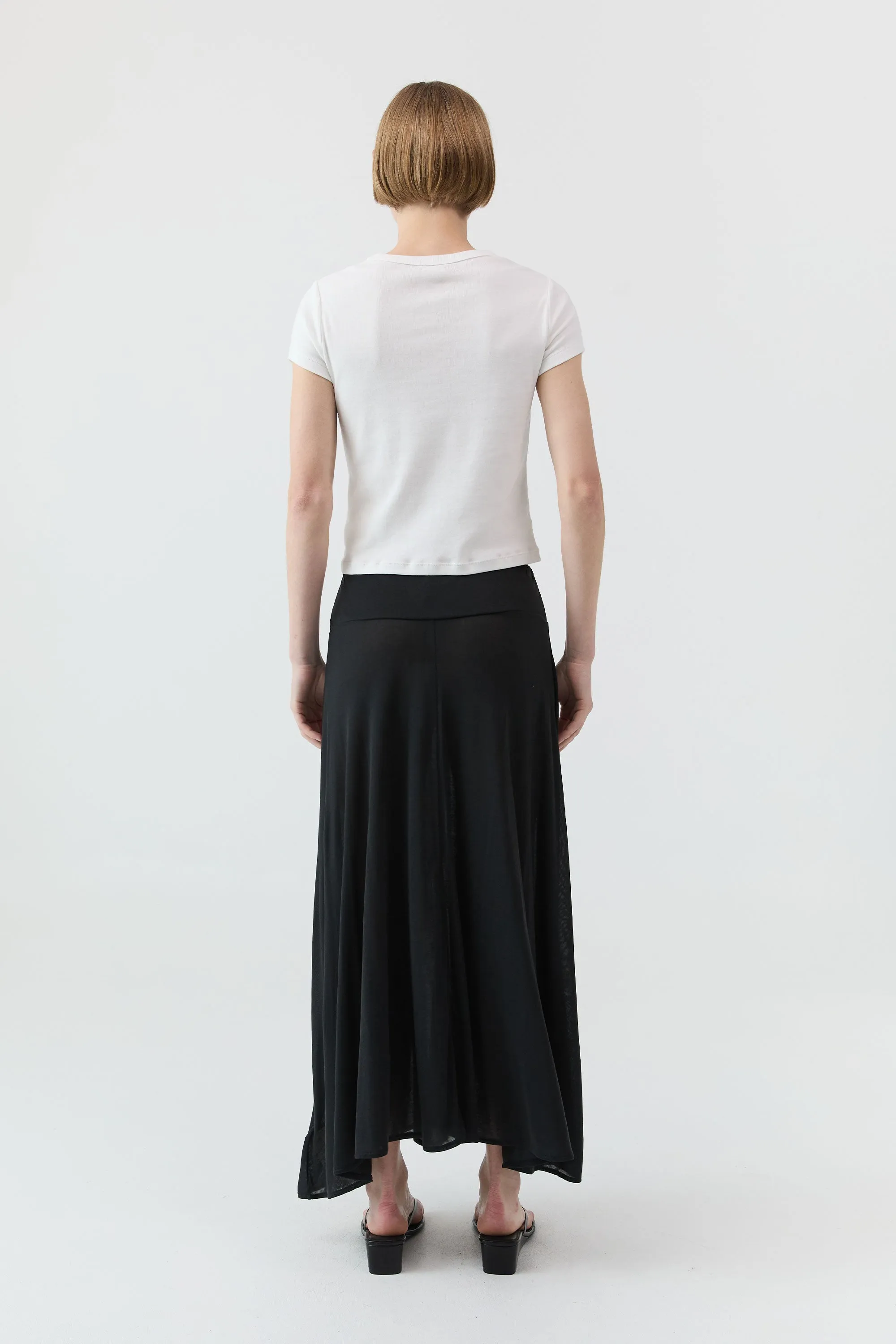 Fluid Jersey Skirt - Charcoal sold by St. Agni product image thumbnail 4