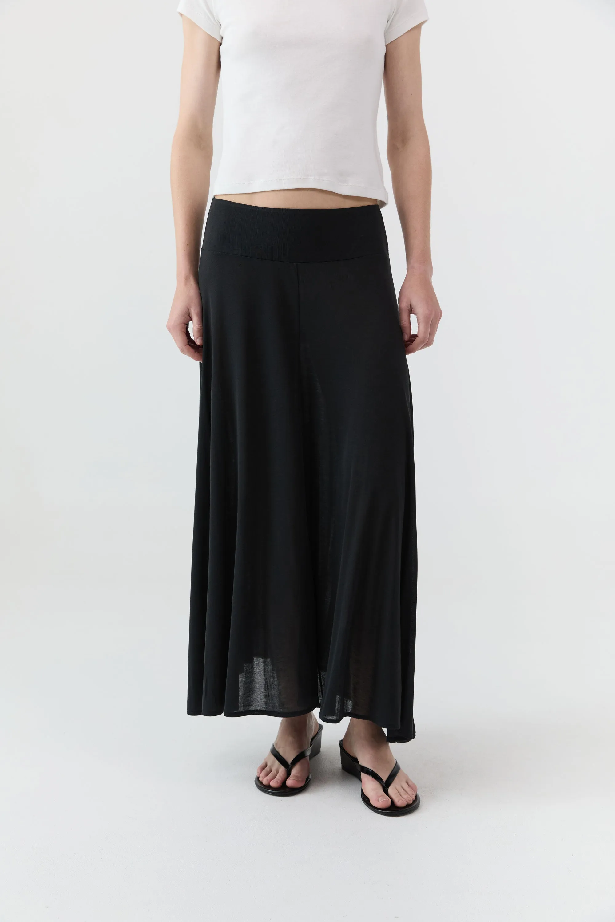 Fluid Jersey Skirt - Charcoal sold by St. Agni product image thumbnail 2