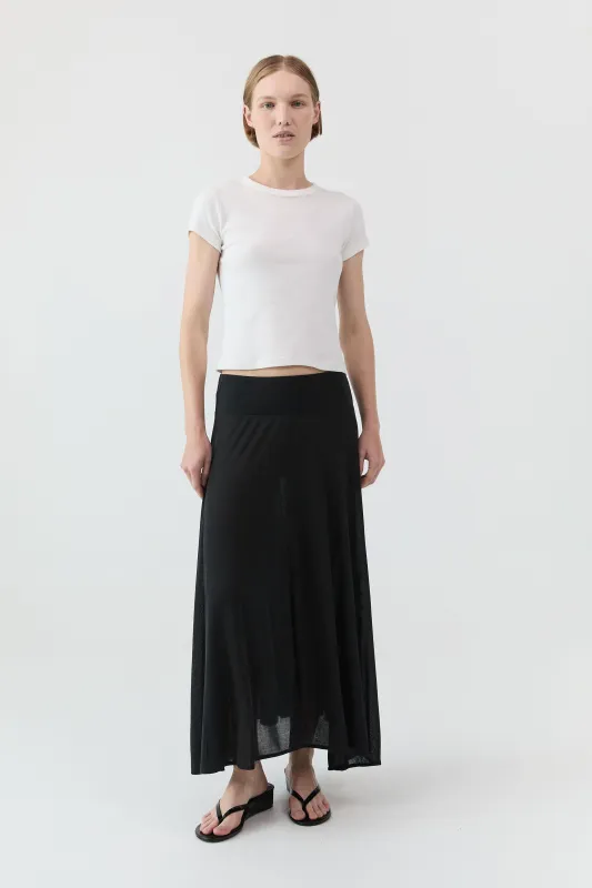 Fluid Jersey Skirt - Charcoal made by St. Agni
