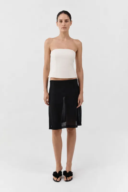 Raw Silk Minimal Bodice - Cloud Cream made by St. Agni