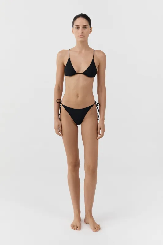 High Cut Bikini Brief - Black made by St. Agni