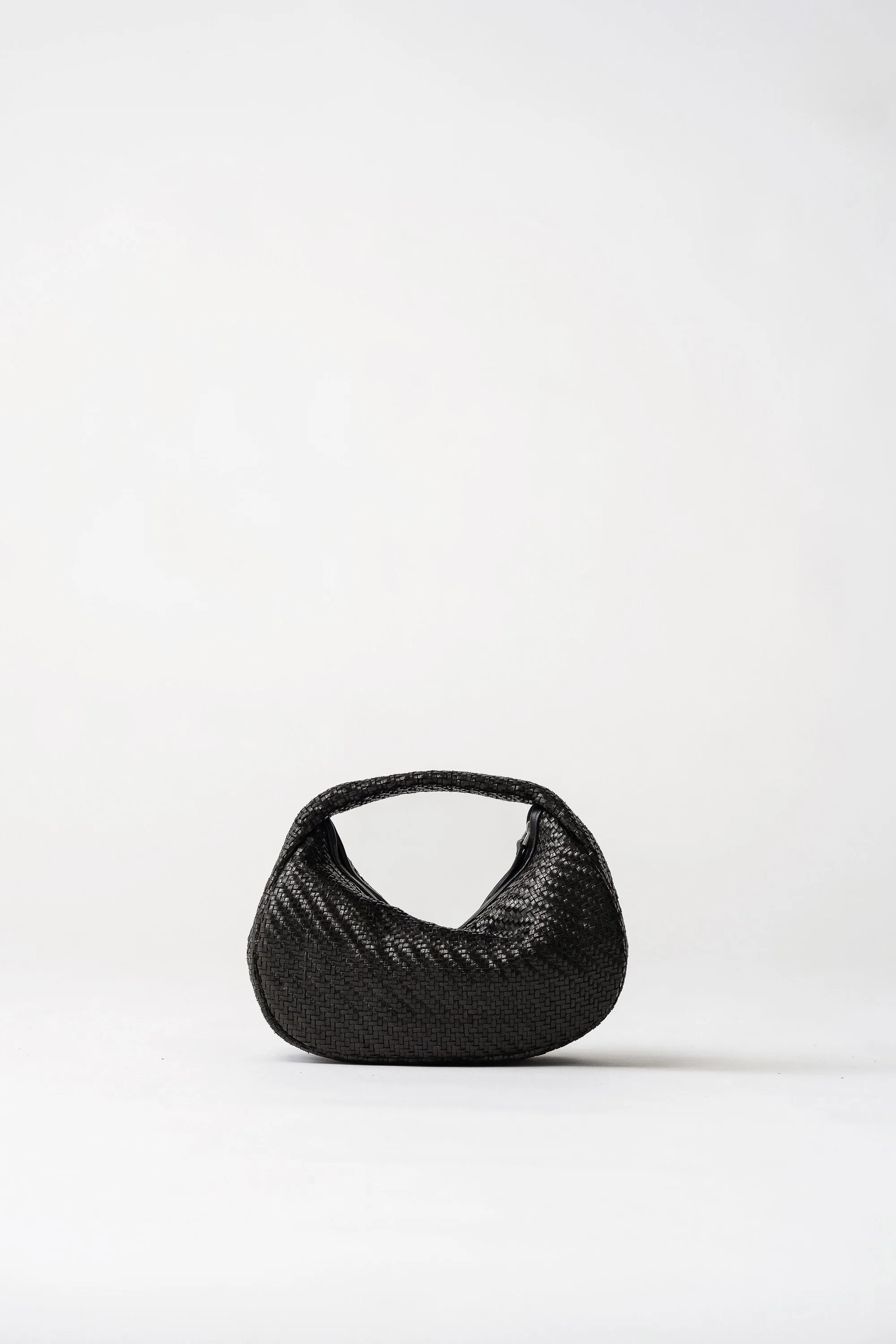 Woven Mini Bon Bon Bag - Black sold by St. Agni