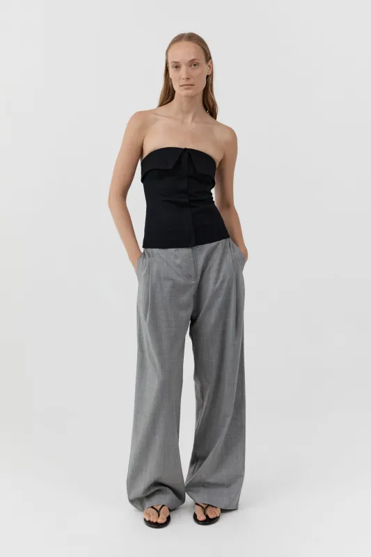 Compact Cotton Strapless Bodice - Black made by St. Agni