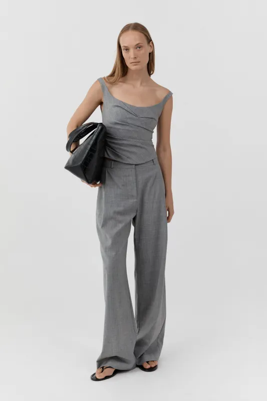 Wool Draped Bodice - Cobblestone made by St. Agni