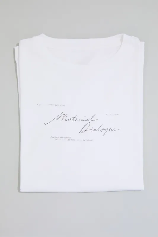 Material Dialogue Tee - White made by St. Agni