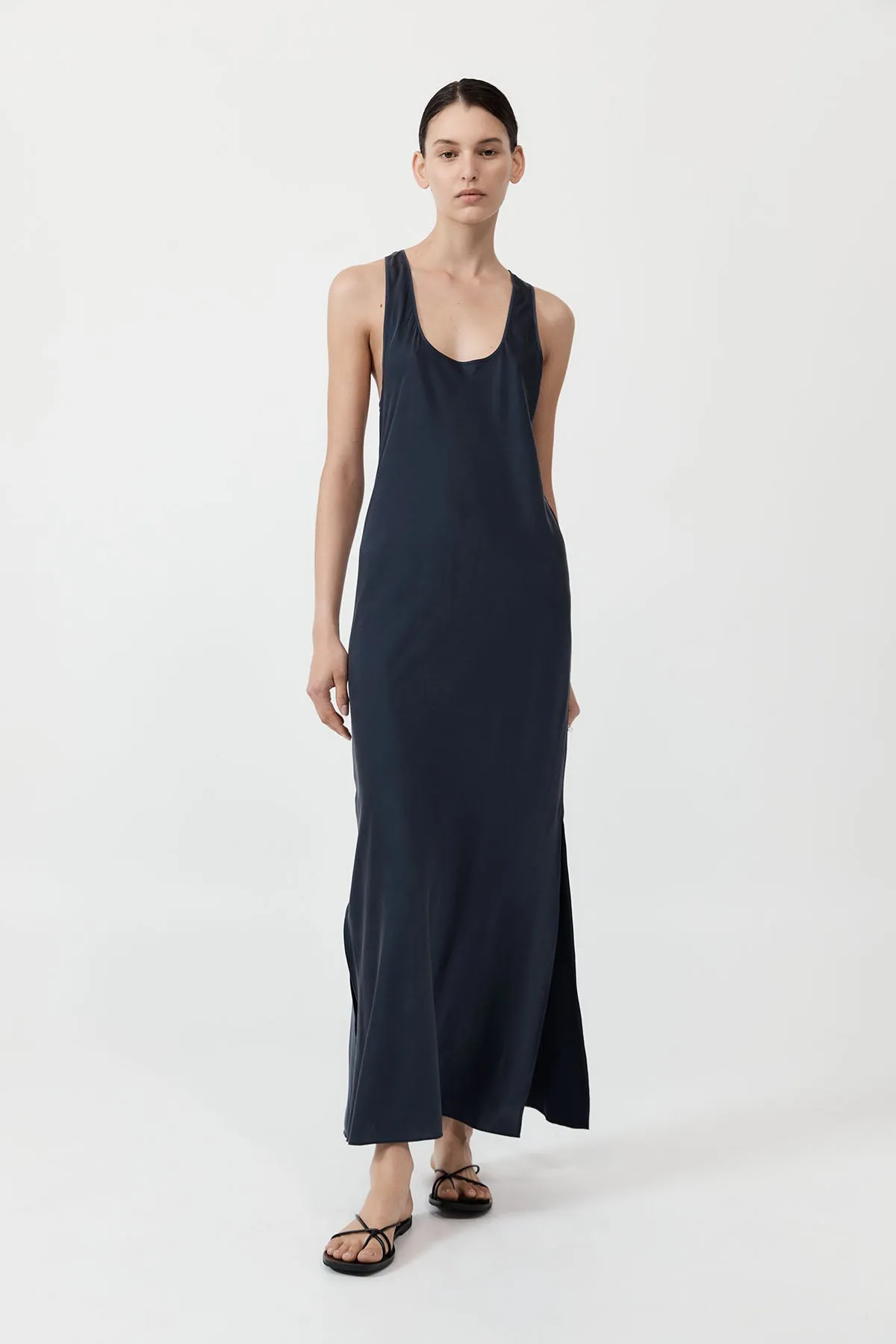Soft Silk Bias Tank Dress - Inkwell sold by St. Agni