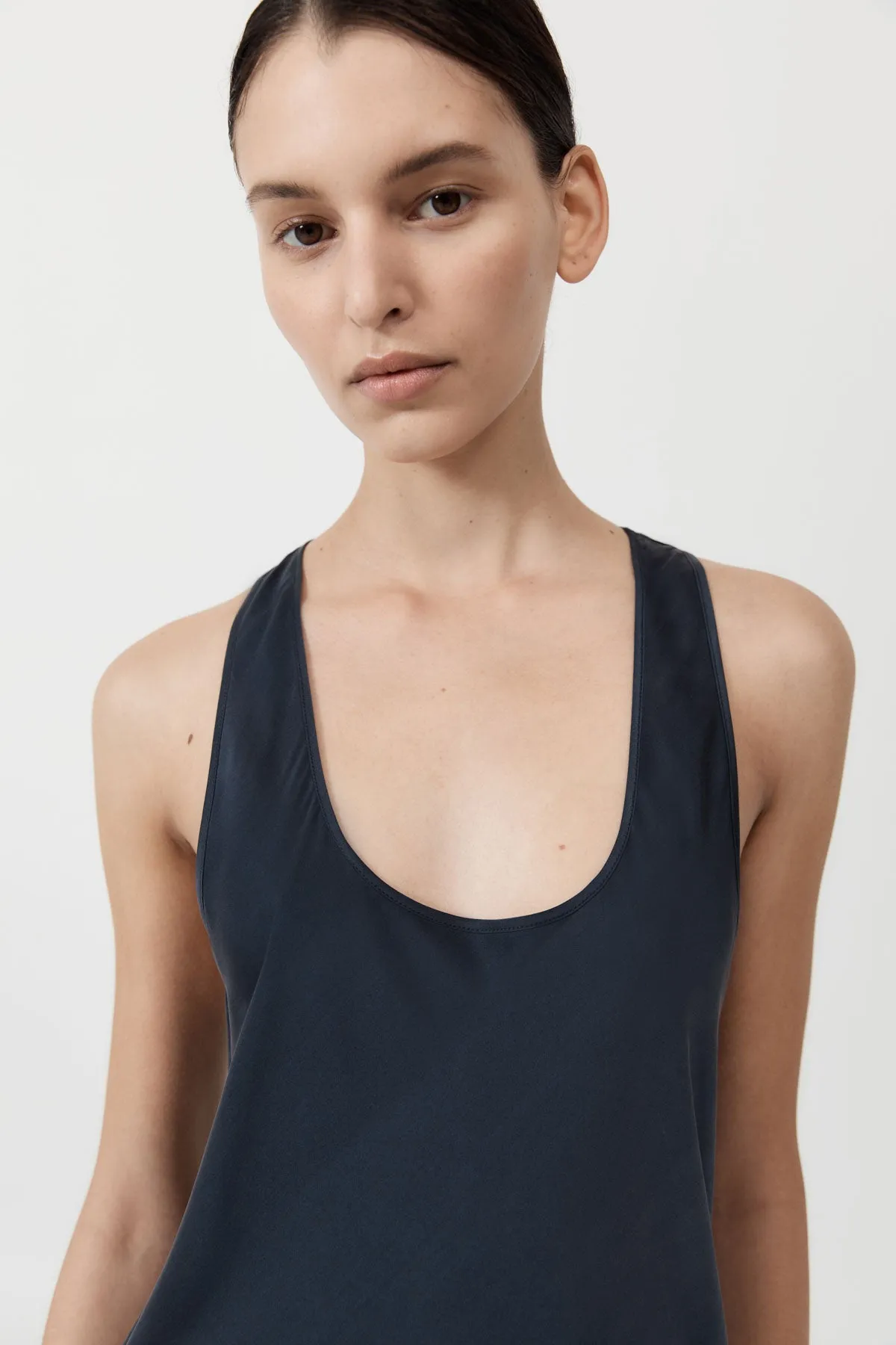 Soft Silk Bias Tank Dress - Inkwell sold by St. Agni product image thumbnail 2