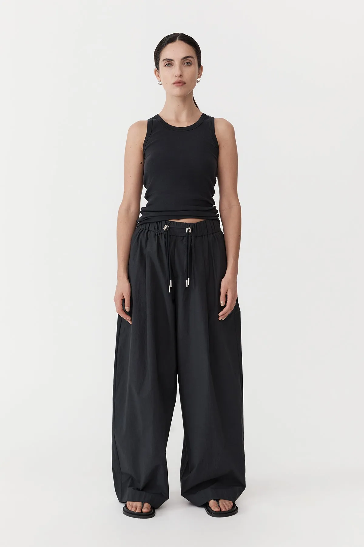 Relaxed Drawstring Pants - Black sold by St. Agni