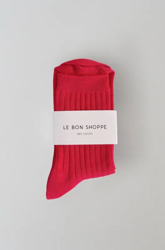 Her Socks - Classic Red - By Le Bon sold by St. Agni