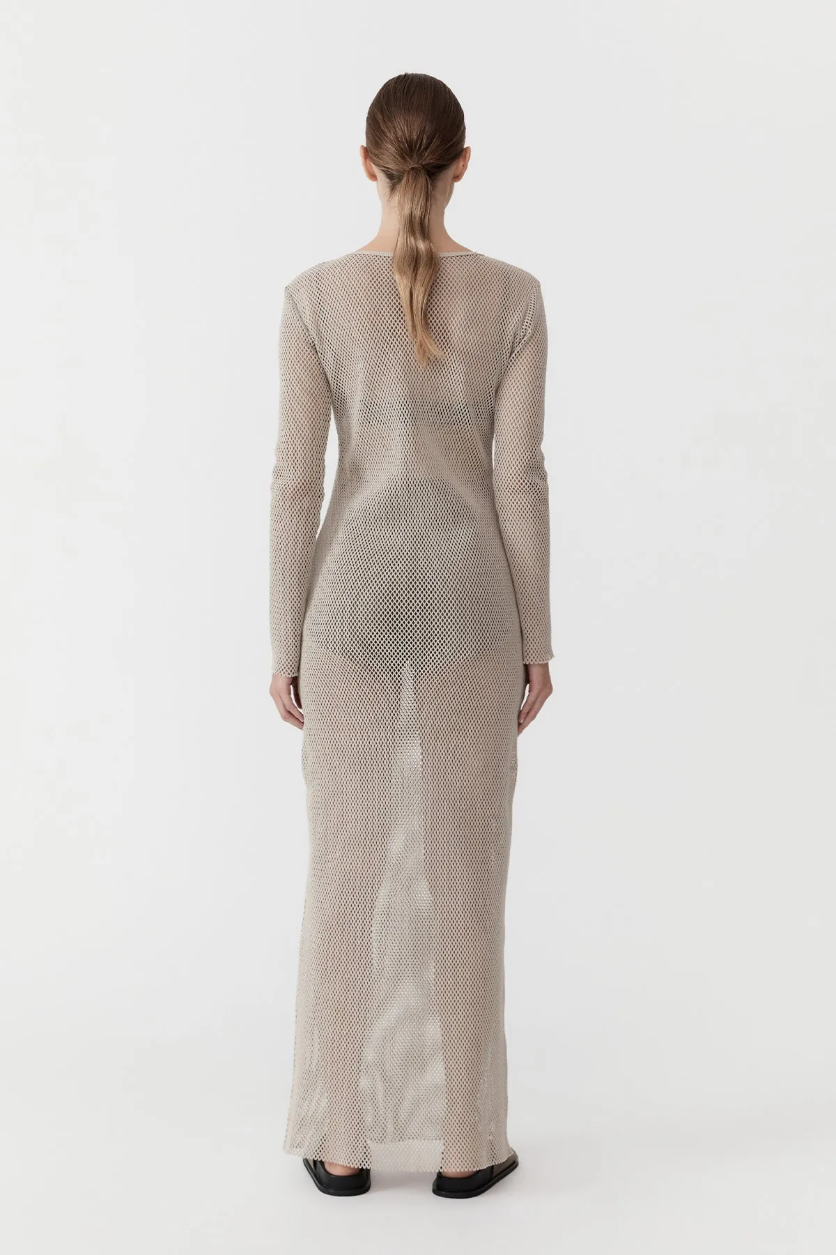 Mesh Long Sleeve Dress - Aloe sold by St. Agni product image thumbnail 4