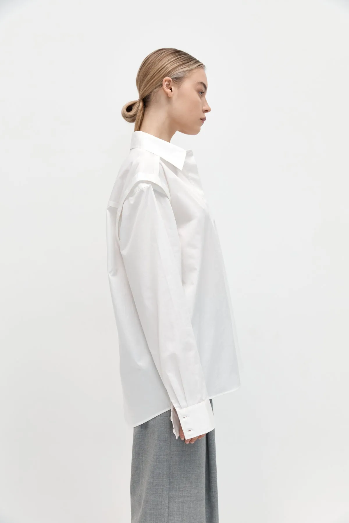 Detachable Sleeve Shirt - White sold by St. Agni product image thumbnail 3