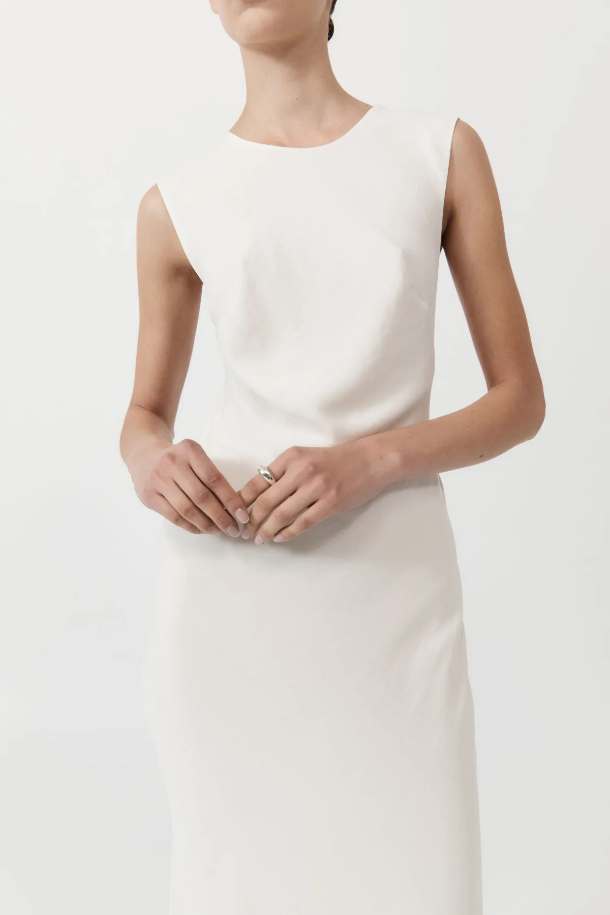 Rouleau Tie Dress - Porcelain sold by St. Agni product image thumbnail 5