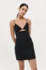 Linen Bra Mini Dress - Black sold by St. Agni