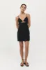 Linen Bra Mini Dress - Black sold by St. Agni