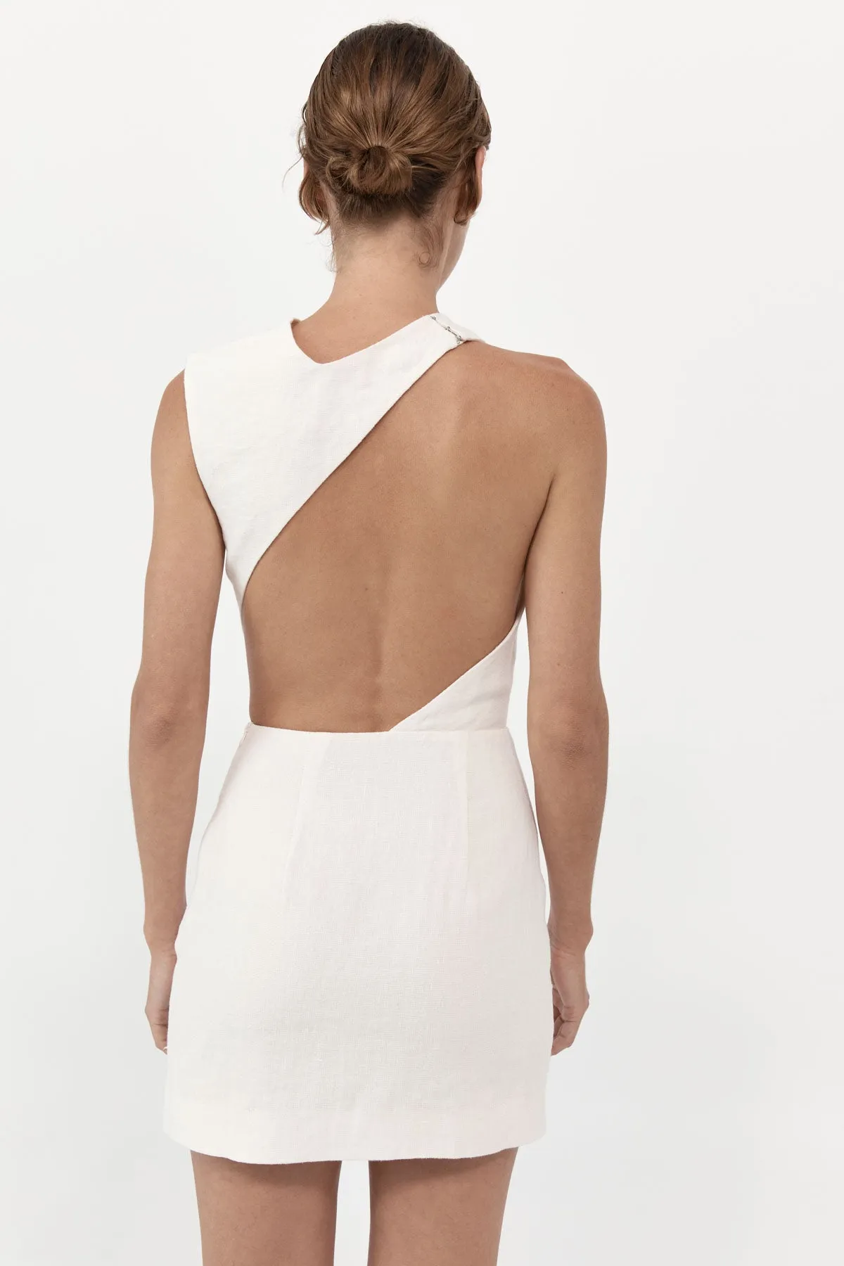 Deconstructed Mini Dress - Ivory sold by St. Agni