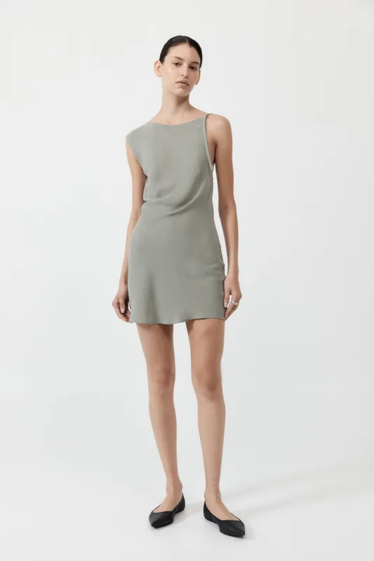 Sophia Drape Mini Dress - Shadow made by St. Agni