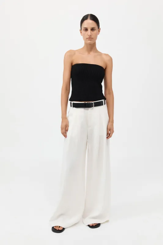 Tailored Linen Pants - Ivory sold by St. Agni