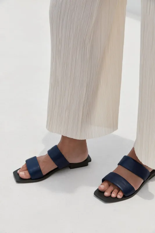 Soft Two Strap Slide - Navy sold by St. Agni