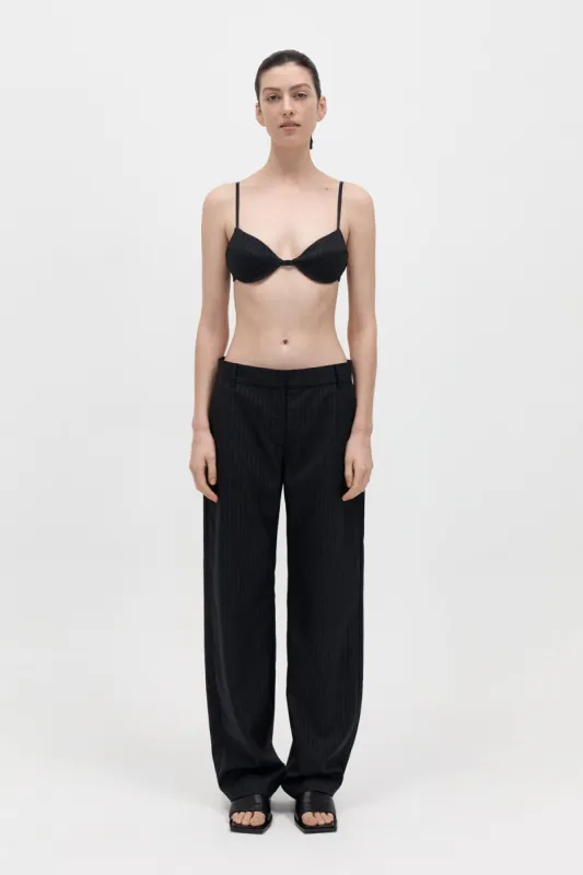 Pinstripe Tailored Bralette - Black sold by St. Agni
