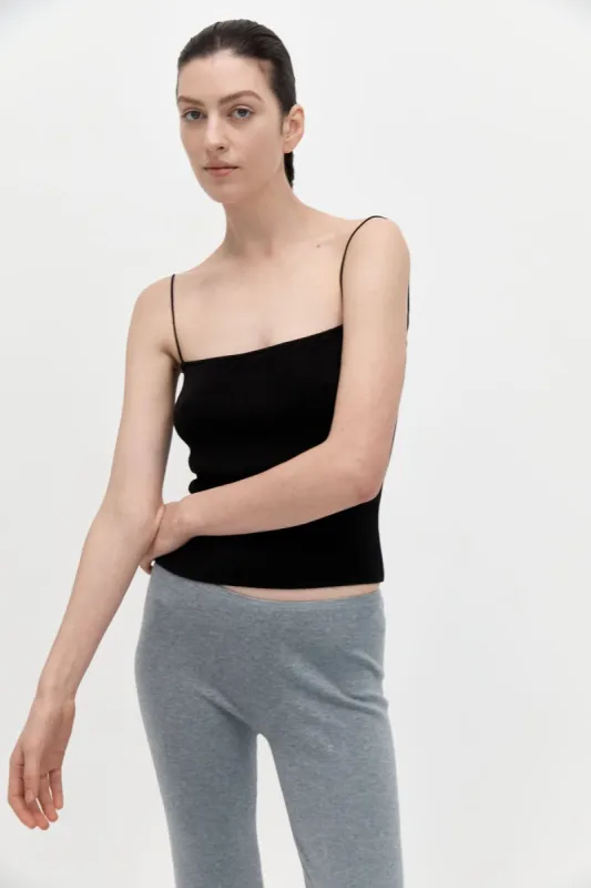 Fine Strap Knit Top - Black sold by St. Agni