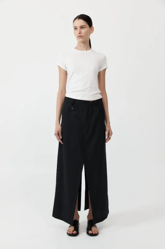 Deconstructed Waist Maxi Skirt - Black sold by St. Agni