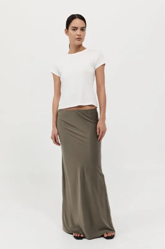 Bias Slip Skirt - Kelp sold by St. Agni