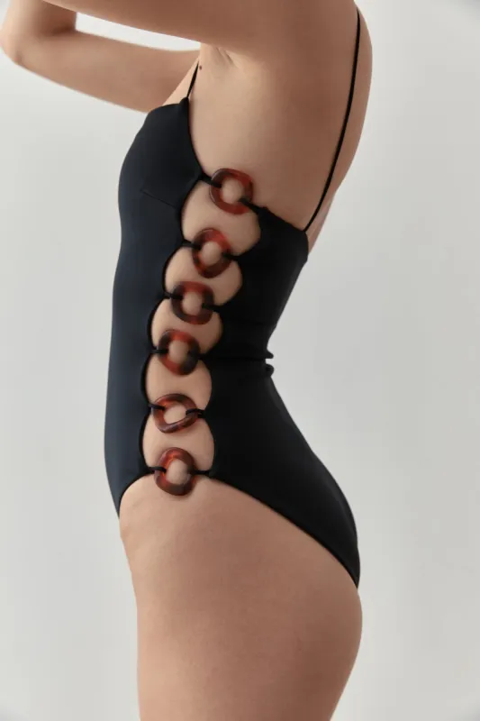 Bravo  Chain One Piece - Black - By Ziah made by St. Agni