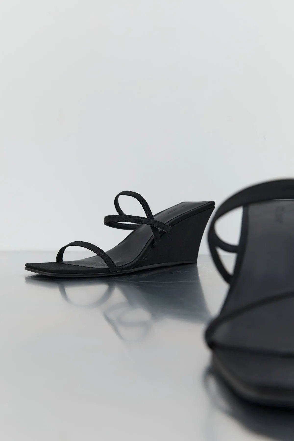 Cross Strap Wedge - Black sold by St. Agni product image thumbnail 2