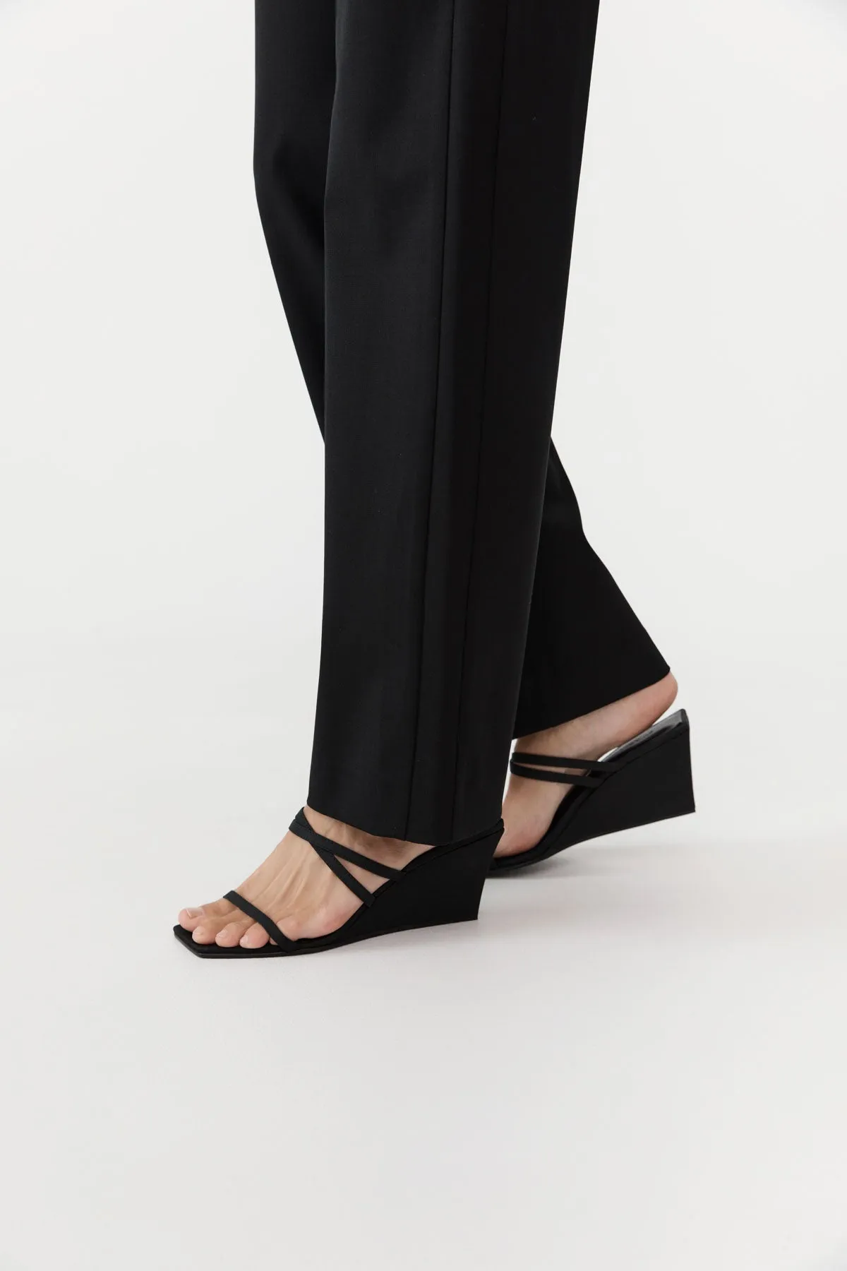 Cross Strap Wedge - Black sold by St. Agni product image thumbnail 4