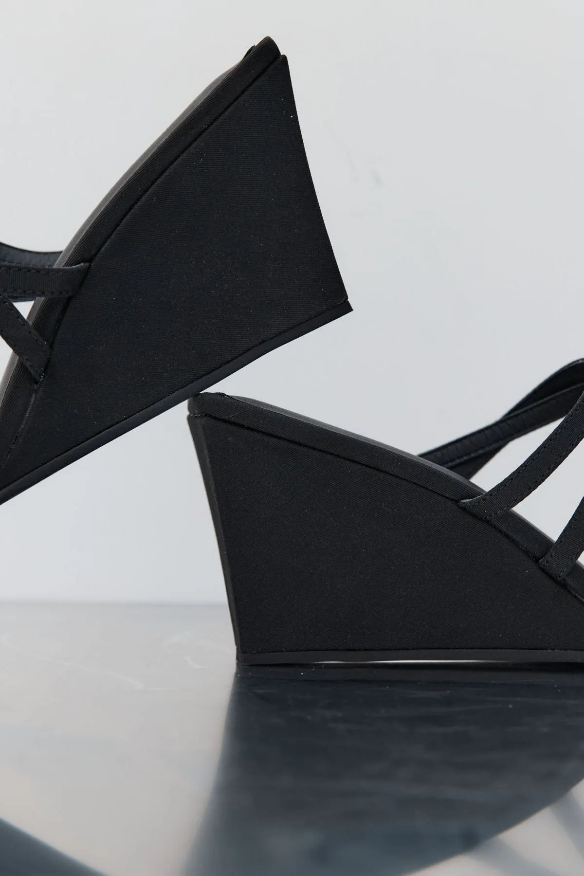Cross Strap Wedge - Black sold by St. Agni product image thumbnail 3