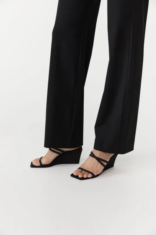 Cross Strap Wedge - Black sold by St. Agni