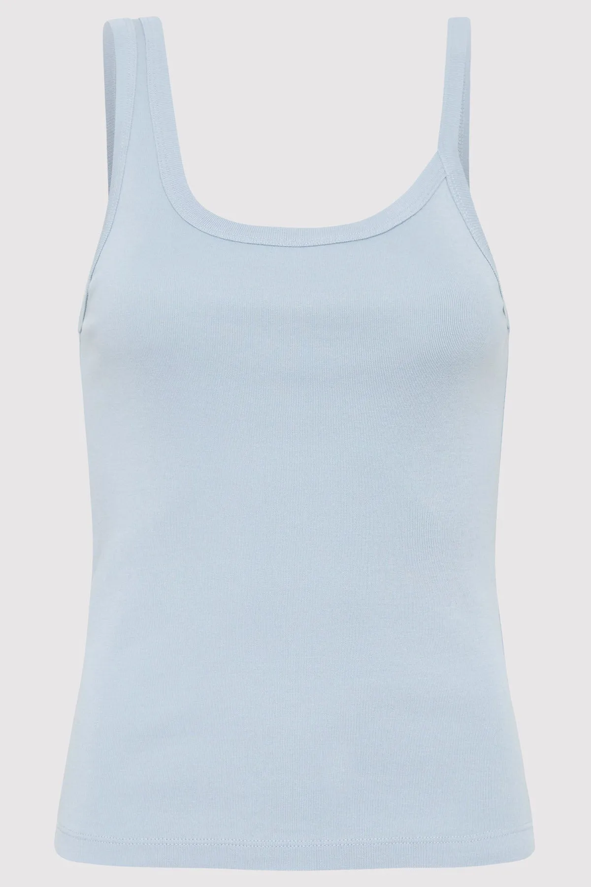 Organic Cotton Asymm Tank - Stone Blue sold by St. Agni product image thumbnail 5